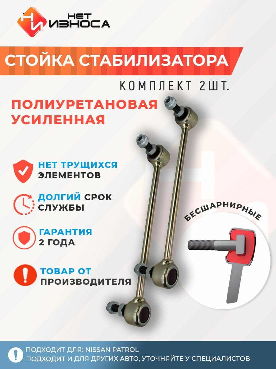 Стойки стабилизатора полиуретановые усиленныеNL092 (левая и правая) Nissan Patrol