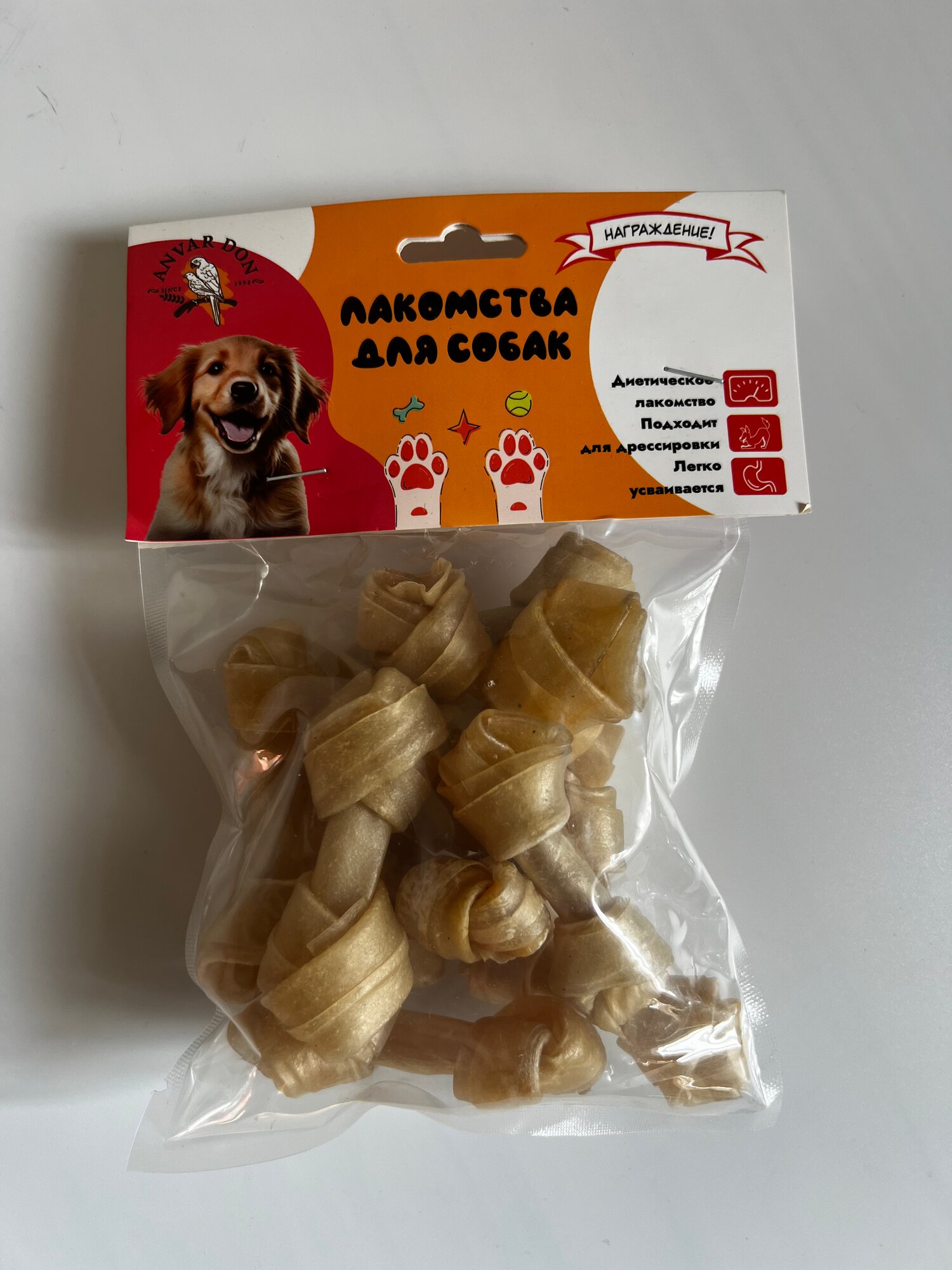 Богатые витаминами кости для собак, кости из жил 10 шт, 100 г