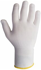 Перчатки легкие белые бесшовные из полиэфирный волокон Jeta Safety JS011p размер 9/L /5 пар