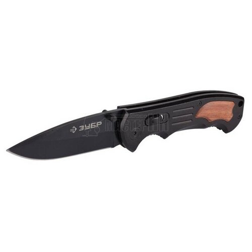 фото Нож зубр "эксперт" клык (складной, металлическая эргономичная рукоятка, 200мм/лезвие 85мм) 47704_z01