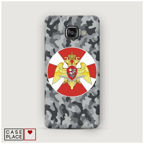 фото Чехол пластиковый samsung galaxy a7 2016 росгвардия серый камуфляж case place