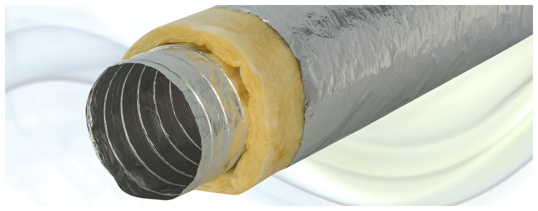 Теплоизолированный гибкий воздуховод DEC ISODEC 25 - DI127мм x 10м (Нидерланды) - фотография № 1