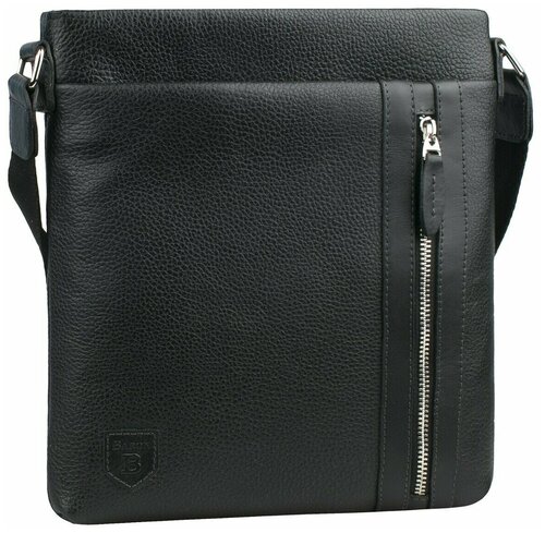 Сумка планшет Baron классическая мужская сумка планшет 122343, фактура зернистая, черный