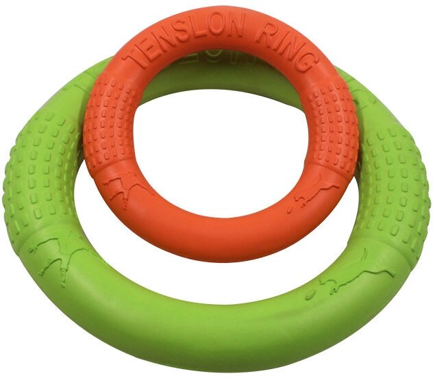 Игрушка для собак кольцо для средних пород легкое EVA материал, диаметр 17 см, оранжевый - фотография № 6