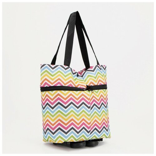 фото Пк кидс тойз дв сумка хозяйственная складная на 2х колёсах, на кнопке, цвет разноцветный