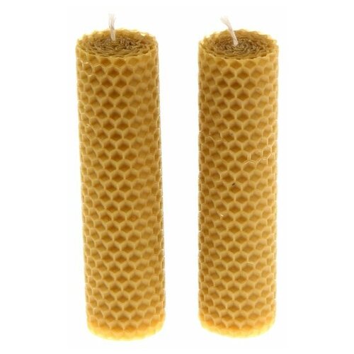 Купить Набор свечей из вощины медовых, 12 см, 2 шт, нет бренда