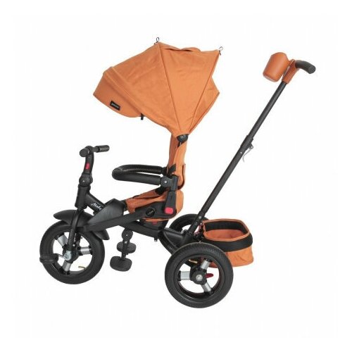 фото Велосипед moby kids 3кол. leader 360°, 12x10 air коричневый, элементы экокожи