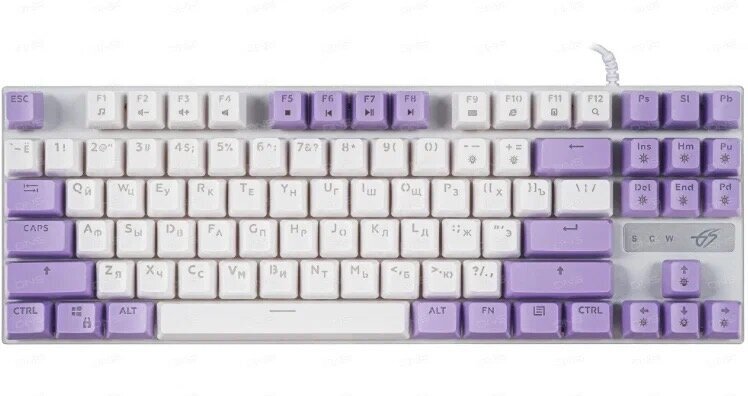 Клавиатура для компьютера клавиатура игровая клавиатура с подсветкой DEXP Widow PRO фиолетовая