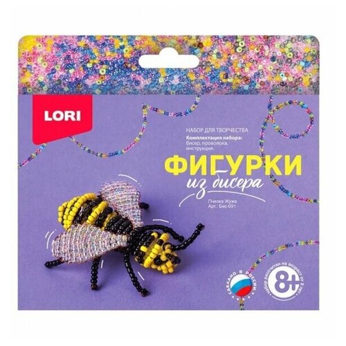 фото Набор для творчества lori фигурки из бисера пчелка жужа