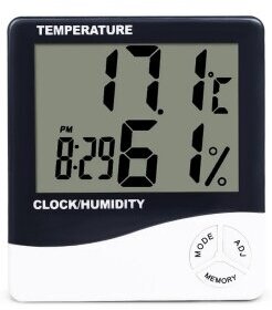 Термометр/ термометр гигрометр цифровой / HTC-1 цвет белый
