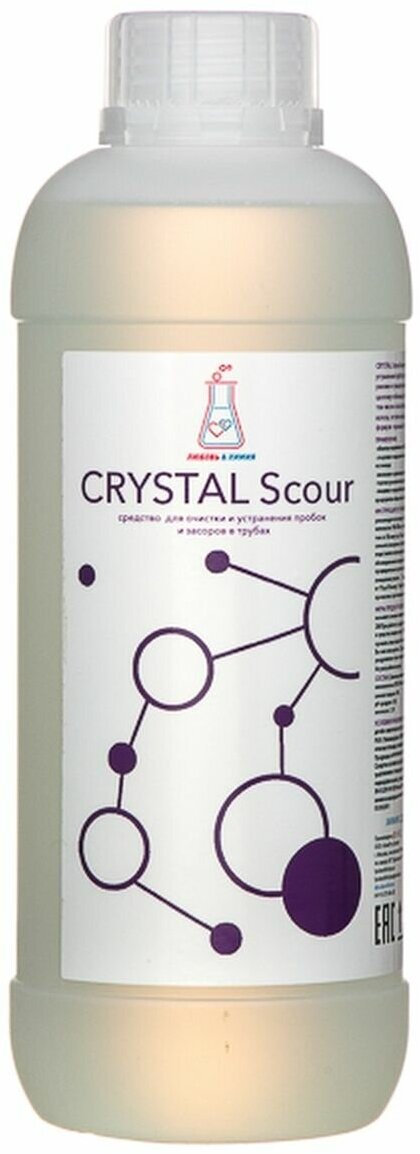 Средство для удаления засоровпробок труб Crystal Scour
