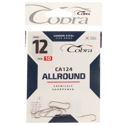 фото Крючки cobra allround серия ca124 №12, 10 шт. qwen