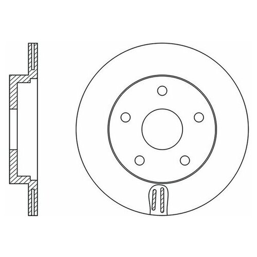 Тормозной диск передний FIT FR0158V для Audi 100, A4, A6
