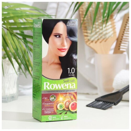 Крем-краска для волос Rowena Soft Silk 1.0 черный, 135 мл