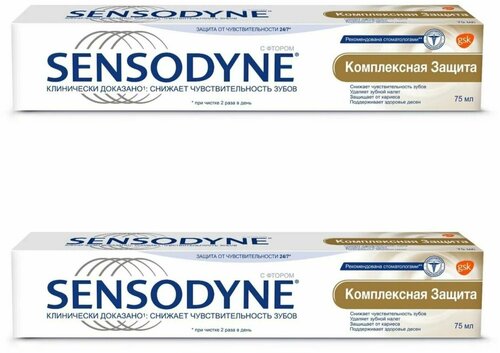 Зубная паста, Sensodyne, комплексная защита, 75 мл, 2 шт