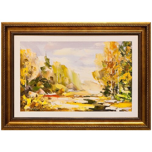 фото Картина маслом "осенний лес" хонков русская живопись