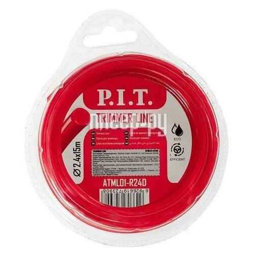 Леска для триммера P.I.T 2.4mm x 15m ATML01-R24D