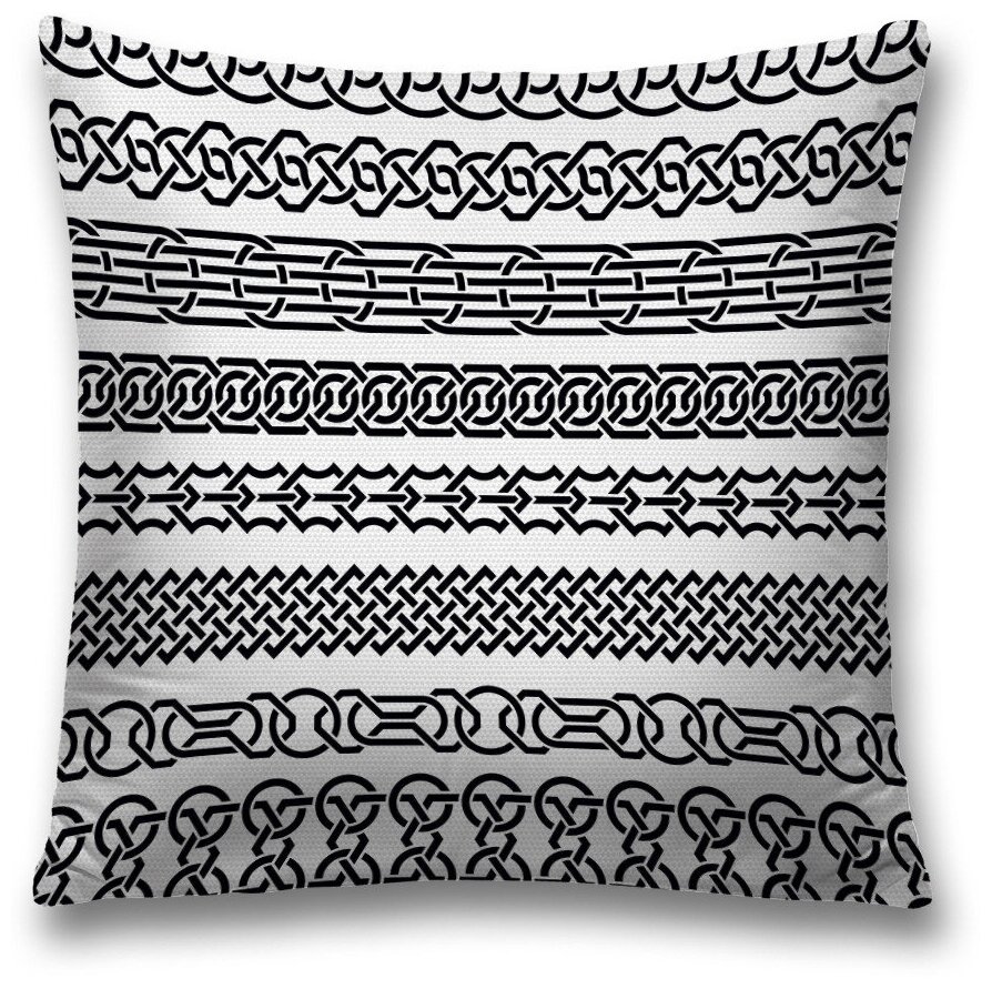 Наволочка декоративная на молнии, чехол на подушку JoyArty "Кельтский стиль" 45х45 см