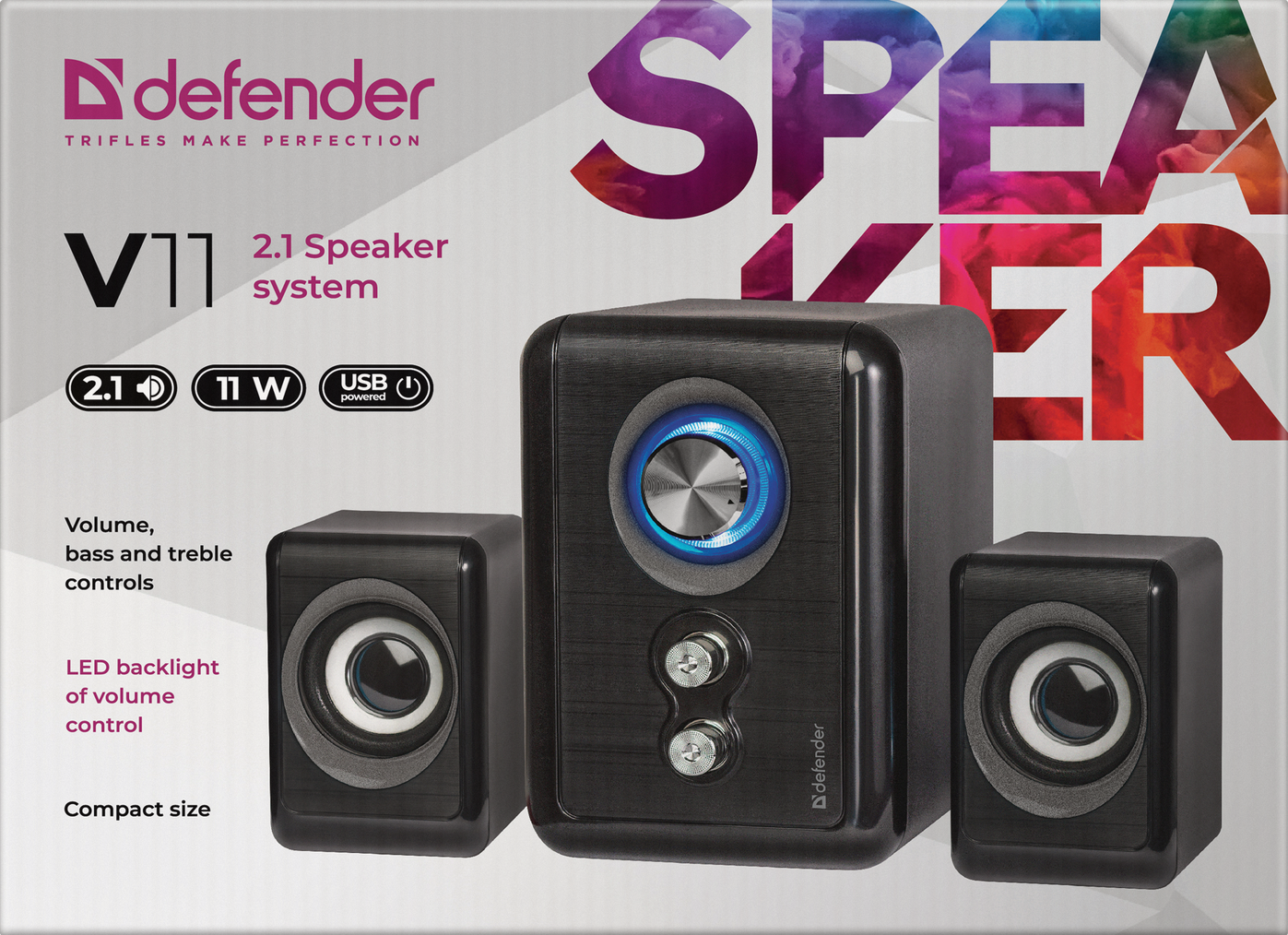 Колонки defender v11 65111 схема платы Компьютерная акустика 2.1 Defender V11 65111 Вт, питание от USB - купить в интер