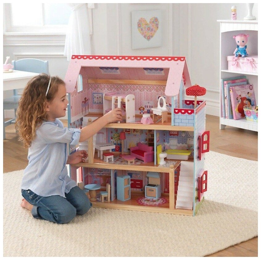 Кукольный домик KidKraft Открытый коттедж с мебелью - фото №15