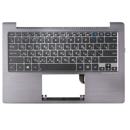 Клавиатура для ноутбука Asus TAICHI 21 с топкейсом серая с черными кнопками 201200₽