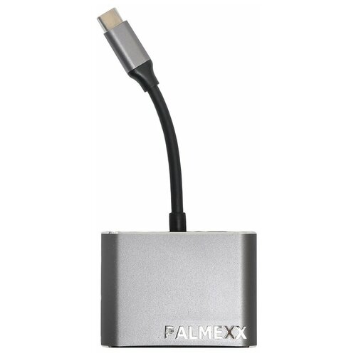 адаптер переходник palmexx usb3 0 to vga Адаптер-переходник PALMEXX 4в1 USB-C (Type-c) to HDMI+VGA+USB3.0+USBC