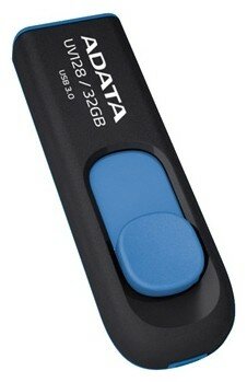 USB Flash накопитель 32Gb ADATA UV128 Black/Blue (AUV128-32G-RBE)