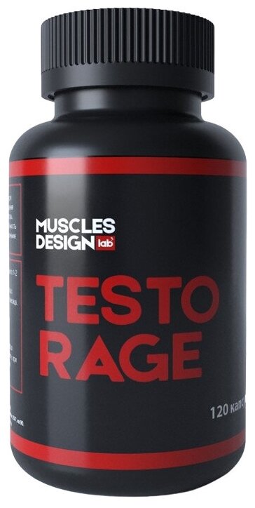 Muscles Design Lab Testo Rage 120 капсул