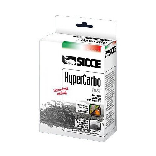 Наполнитель Sicce для фильтров Hypercarbo Fast активированный уголь (3 х 100 г)