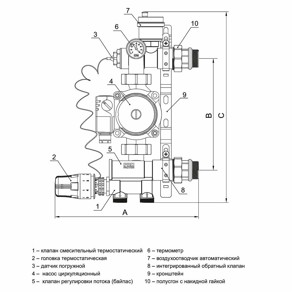 Узел насосно-смесительный 1" ProFactor PF MB 841