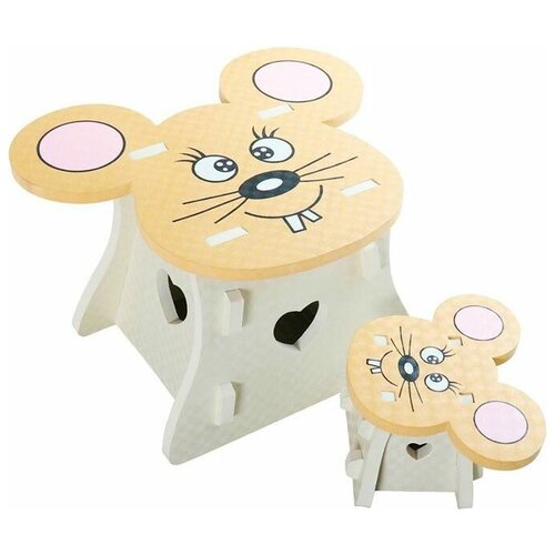 Набор детской разборной мебели из полиуритана мышка стол, стул MENGLEBAO HK-Z006 HK-Z006_GREY Серый/Бежевый