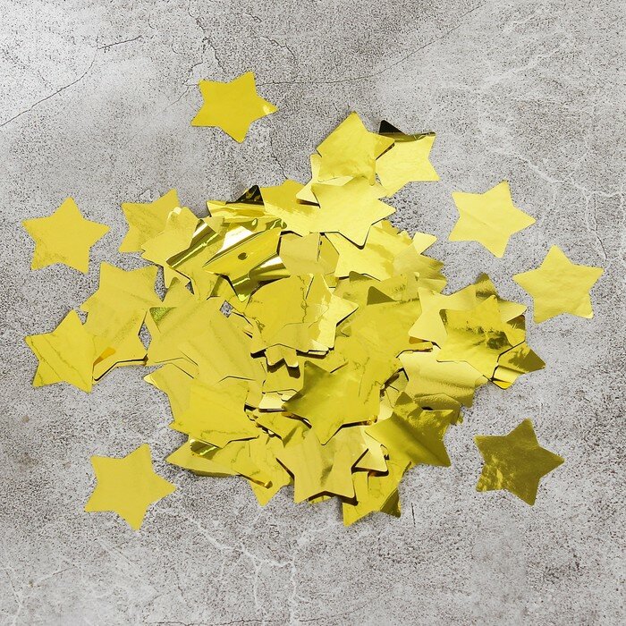Наполнитель для шара Страна Карнавалия "Конфетти звезда", 2 см, фольга, золотой, 500 г