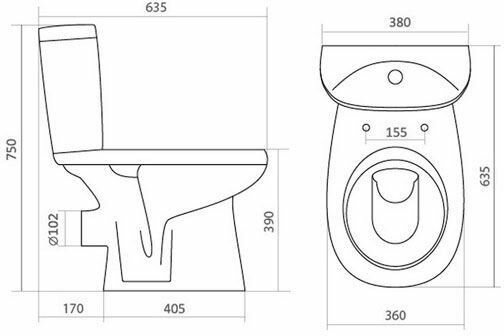 Унитаз с бачком Santek Анимо 1WH302132