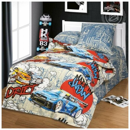 фото Детское постельное бельё "арт дизайн" из бязи дрифт размер 1.5 артпостель