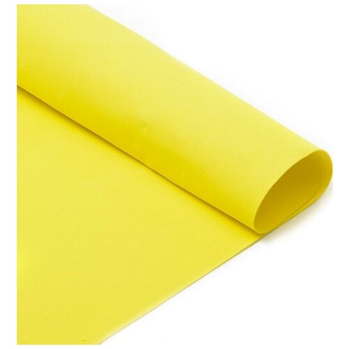 Фоамиран шелковый цвет желтый 50x50 см арт st-0700б 208₽