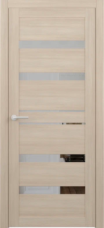Межкомнатная дверь (комплект) Albero Дрезден Эко-Шпон / Лиственница мокко / Зеркало 80х200