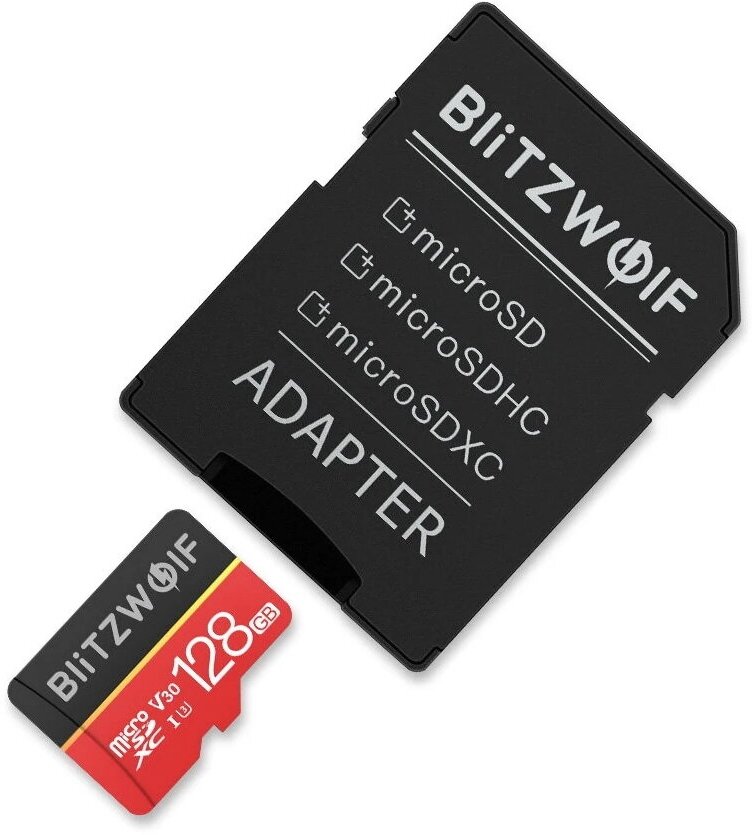 Карта памяти с адаптером BlitzWolf BW-TF1 64GB Memory Card with Adapter Red