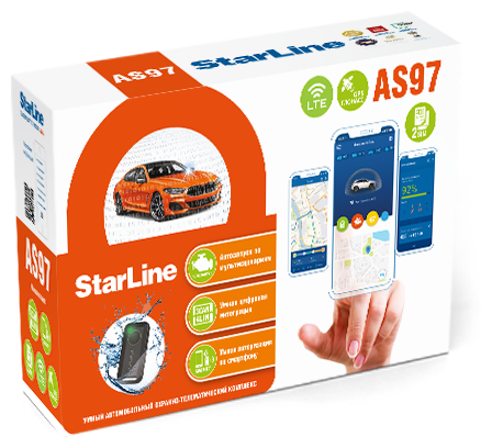 Охранно-телематический комплекс StarLine AS97 2SIM 4G LTE-GPS