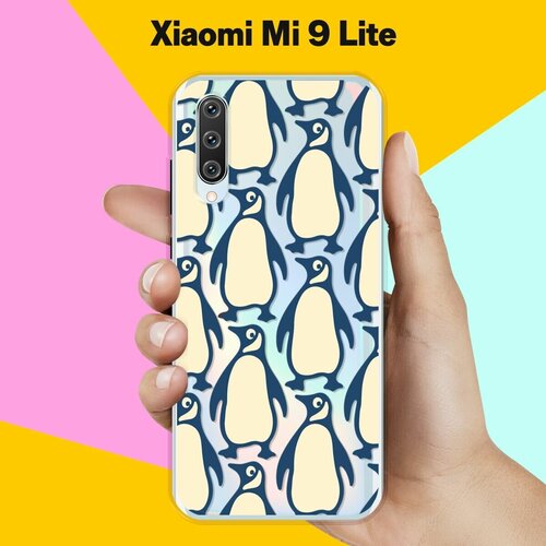 силиконовый чехол на xiaomi mi 9 lite коты для сяоми ми 9 лайт Силиконовый чехол на Xiaomi Mi 9 Lite Узор из пингвинов / для Сяоми Ми 9 Лайт