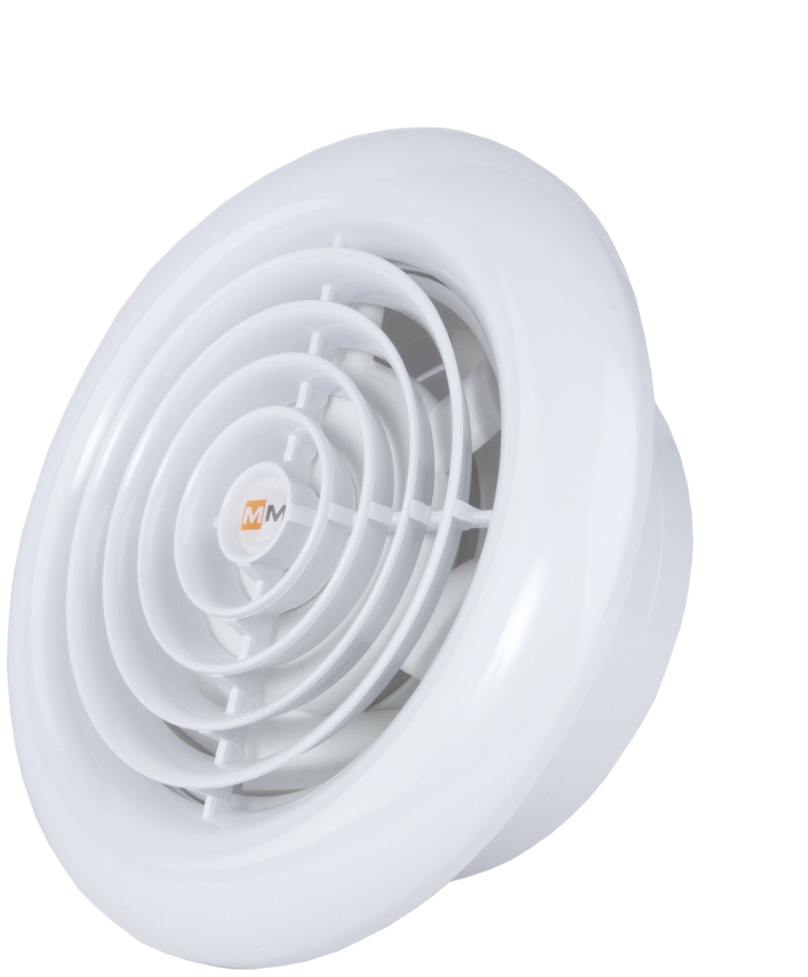 Вытяжной тонкий вентилятор для ванной Mmotors ММ 100 круглый с обратным клапаном белый