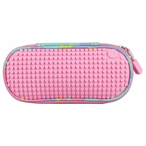 Пенал школьный пиксельный Super class pencil case Розовый WY-B012