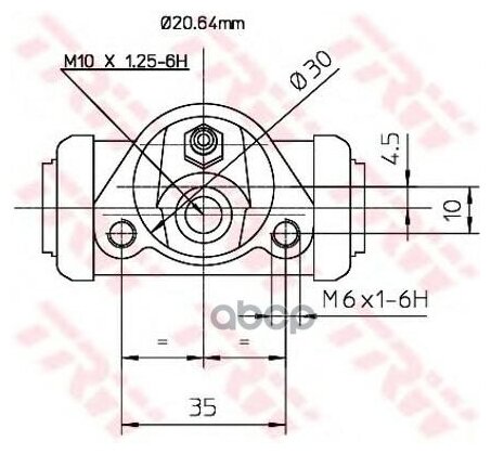 BWF144 TRW BWF144_цилиндр тормозной! задний\ Chevrolet Niva 1.7i 83>