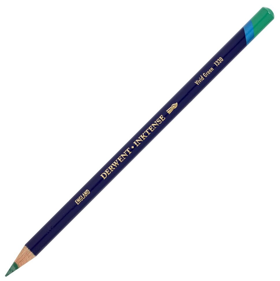 Карандаш чернильный Derwent "Inktense" Ярко-зелёный - фото №1