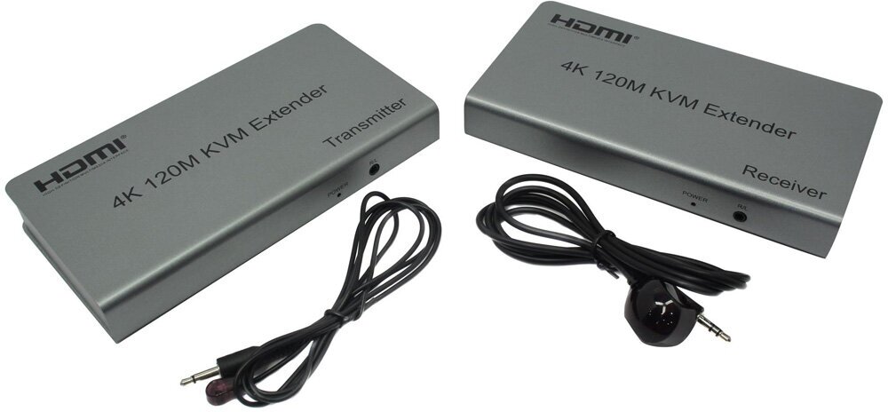 HDMI KVM-удлинитель (extender) до 120 м по витой паре HDMI+USB 4K IR | ORIENT VE051