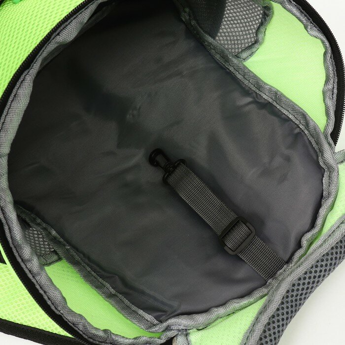 Рюкзак-переноска для животных, максимальный вес 10 кг, 30 х 16 х 34 см, зелёный Пижон 9545839 . - фотография № 12