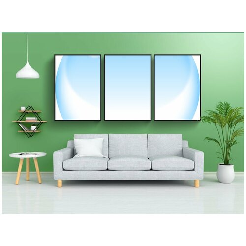 фото Набор модулных постеров для интерьера "вода, уронить, кристалл" 60x90 см. в тубусе, без рамки lotsprints