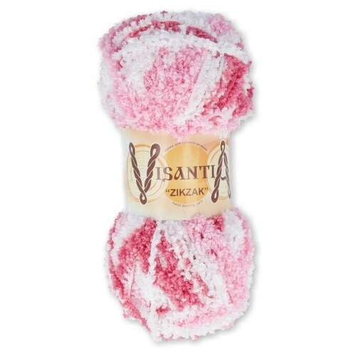 Набор пряжи Visantia Zikzak, 100% полиэстер, 5*100 г, 100 м+-3 м, №4336, розовый-малиновый