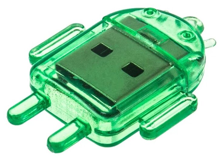 Картридер для чтения карт памяти microSD WALKER WCD-21 зеленый / Адаптер переходник для компьютера и ноутбука Card reader USB-порт карт ридер