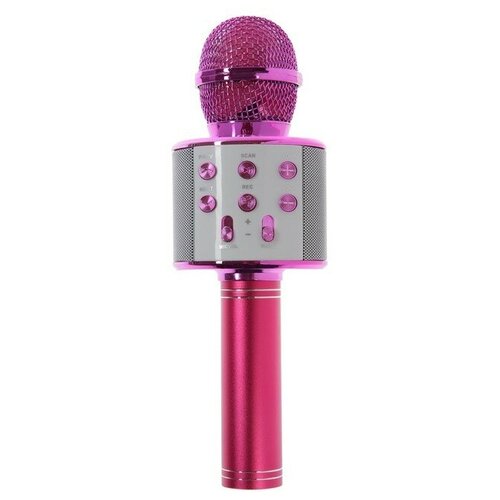 Микрофон для караоке Belsis MA3001BE, Bluetooth, FM, microSD, розовый