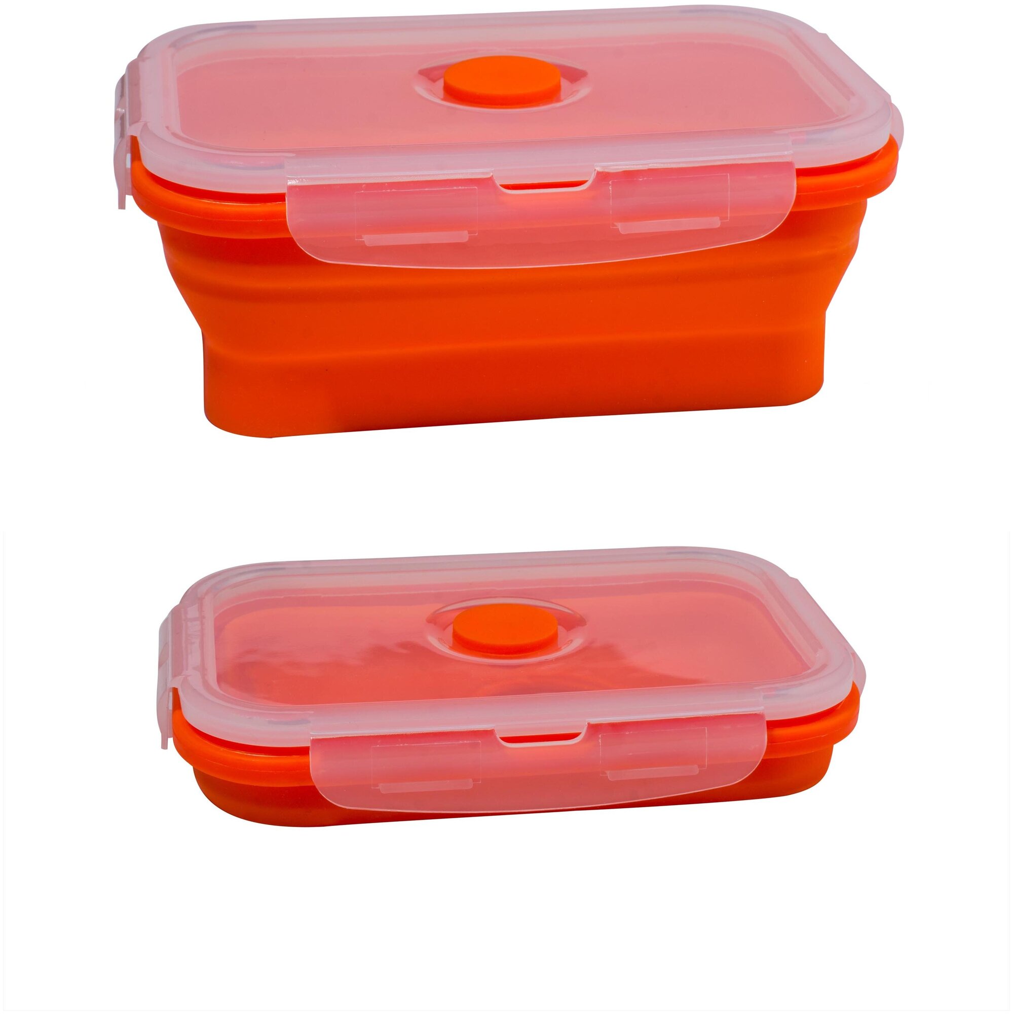 Контейнер для продуктов складной силиконовый 350 мл MIGLIORE 13х10х6 см, цвет - Оранжевый